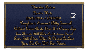 Rectangle Landscape Beloved Sister memorial design preview
