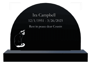 Half Round - Rest in Peace memorial design preview