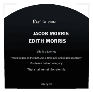 Rest In Peace Laser-Etched Headstone preview