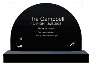 Half Round - Your Life Was a Blessing Headstone memorial design preview
