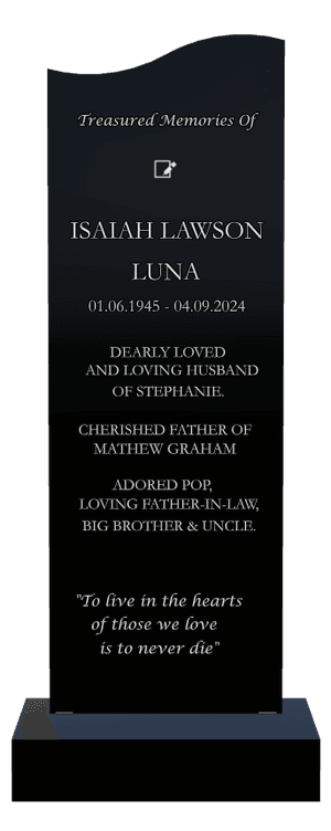 Right Wave - Loving Father memorial design preview