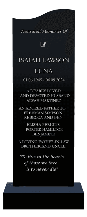 Right Wave - Loving Father Headstone memorial design preview