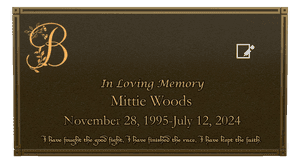 In Loving Memory memorial design preview