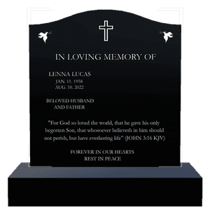 Serpentine - For God so Loved The World Headstone memorial design preview