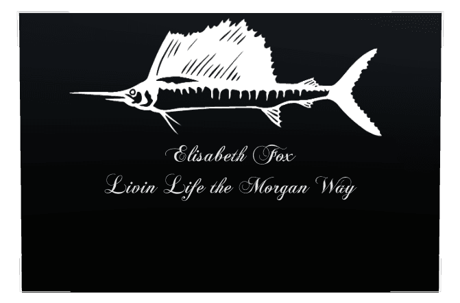 Rectangle (landscape) Laser-Etched Color Plaque – fish preview