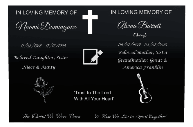 Rectangle (landscape) Laser-Etched Color Plaque – cross preview