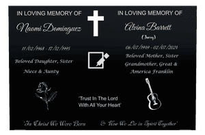 Rectangle Landscape  Trust in The Lord With All Your Heart memorial design preview