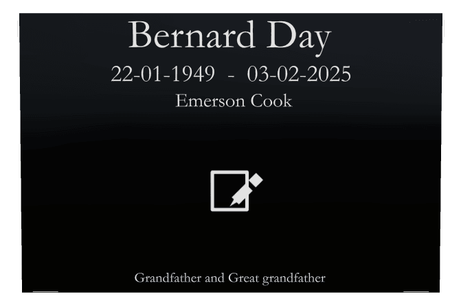Rectangle (landscape) Laser-Etched Color Plaque – Husband Memorial preview