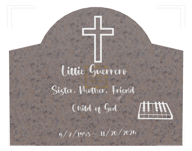 Curved Gable Traditional Engraved Headstone – Cross preview