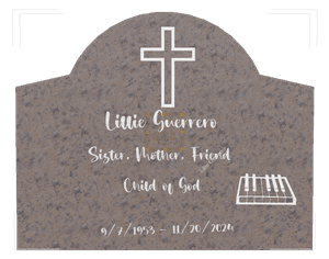 Curved Gable - Cross memorial design preview