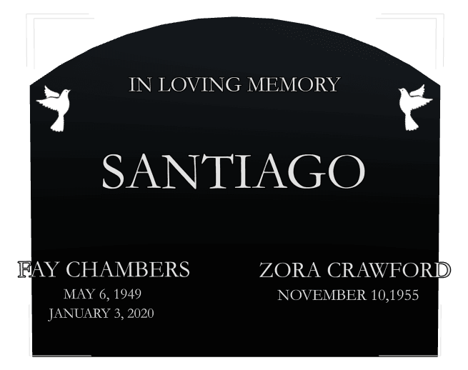 Curved Top Laser-Etched Black Granite Headstone – In Loving Memory preview