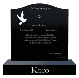 Serpentine - Loving Mother Headstone memorial design preview