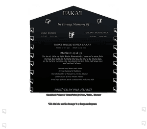 Peak - Loving Husband memorial design preview