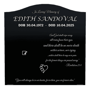 In Loving Memory of memorial design preview