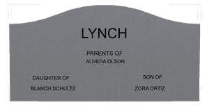 Serpentine - Daughter Headstone memorial design preview
