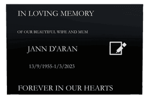 IN LOVING MEMORY memorial design preview
