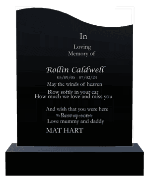 Left Wave - In Loving Memory 11 memorial design preview