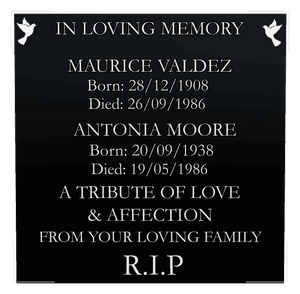 Square - In Loving Memory 56 memorial design preview