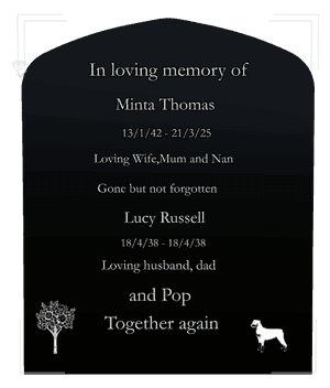 Headstone 36 - Loving Husband memorial design preview