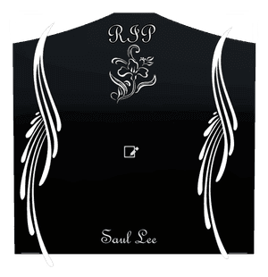 Cropped Peak - Flower Headstone memorial design preview