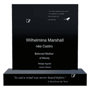 Square - Bird 5 memorial design preview