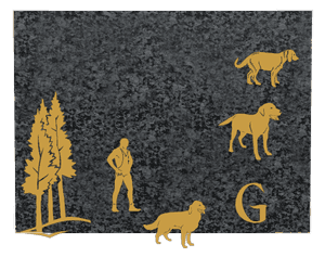 Rectangle Landscape Bird Dog Plaque memorial design preview