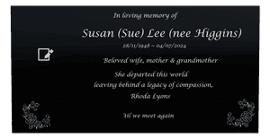 Rectangle Landscape in Loving Memory 30 memorial design preview