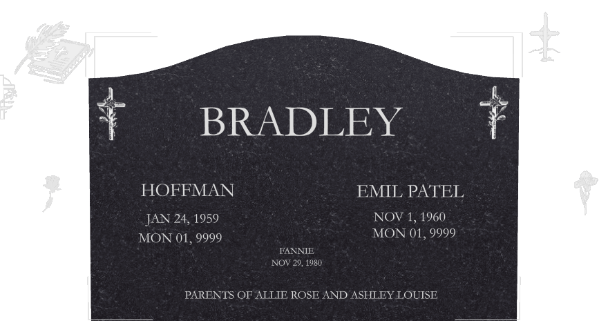 Serpentine Traditional Engraved Headstone – Flower preview