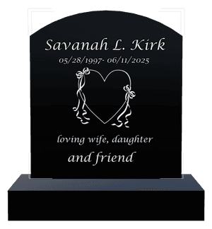 Curved Top - Loving Wife 4 memorial design preview