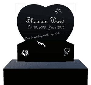 Headstone 27 Heart 4 memorial design preview
