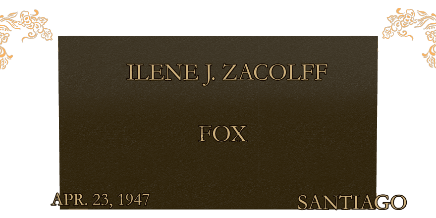 Rectangle (landscape) Bronze Plaque – flower preview