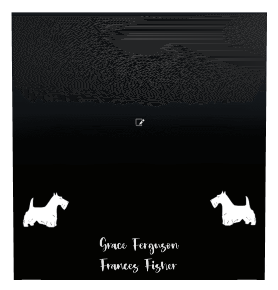 Square Laser-Etched Black Granite Headstone – Dog preview