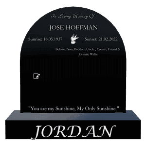 Half Round - You Are my Sunshine memorial design preview