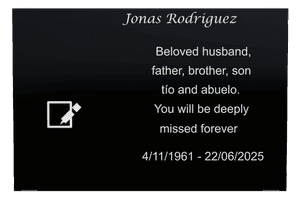 Rectangle Landscape Husband Plaque memorial design preview
