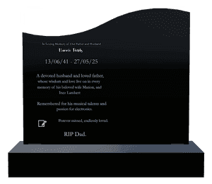 Right Wave - Devoted Husband memorial design preview