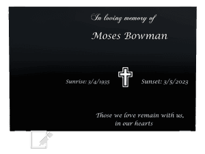 In loving memory of memorial design preview