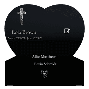 Headstone 27 Heart 2 memorial design preview