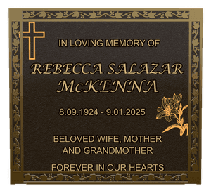 Rectangle Landscape Forever in Our Hearts 38 memorial design preview