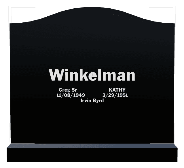 Serpentine Laser-Etched Black Granite Headstone – John preview