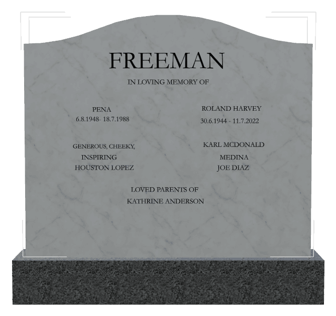 Serpentine Traditional Engraved Headstone – Unique Individual preview