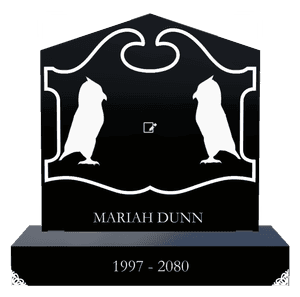 Peak - Owl Headstone memorial design preview