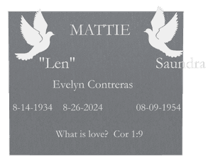 Rectangle Landscape Birds Plaque memorial design preview