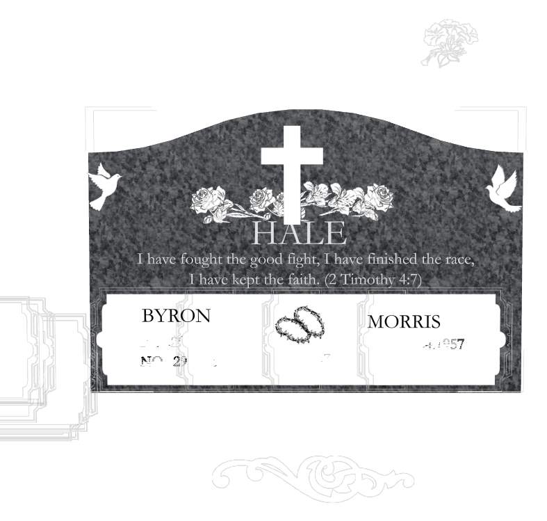 Serpentine Traditional Engraved Headstone – Fought The Good Fight preview
