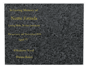 Square - Loving Wife Headstone memorial design preview