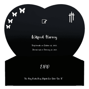 Headstone 27 Butterflies Cross memorial design preview