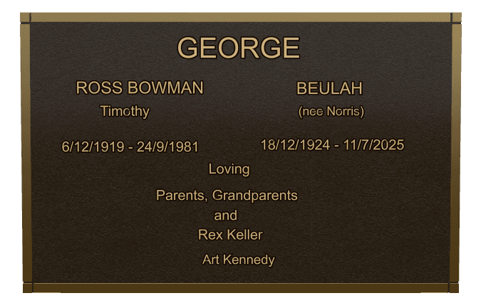 Rectangle (landscape) Bronze Plaque – Memorial preview