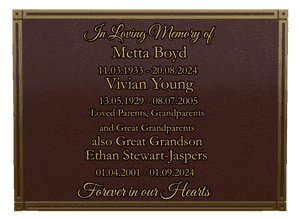 In Loving Memory memorial design preview