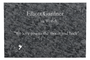 Rectangle Landscape Dove Plaque memorial design preview