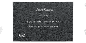 Rectangle Landscape Dove Flower Plaque memorial design preview