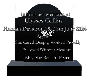 Curved Gable - Always in Our Hearts memorial design preview